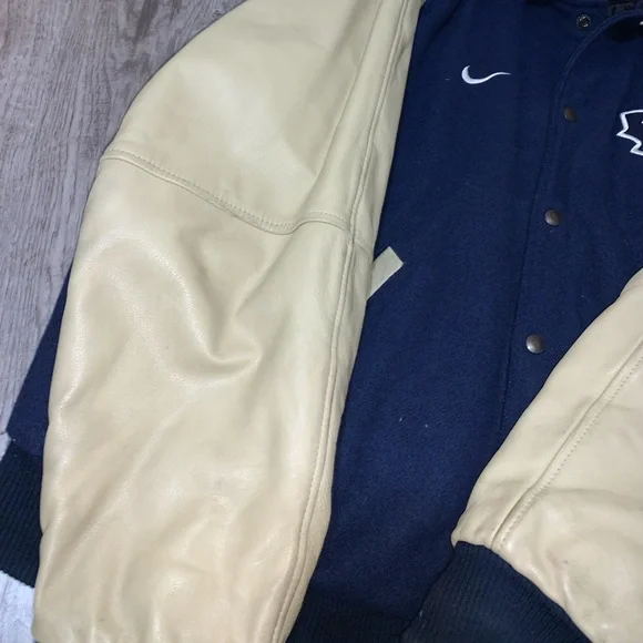 Vintage Toronto Maple Leafs NHL Nike 2000’s Wool & Leather Jacket Size XXL TML - Picture 9 of 11